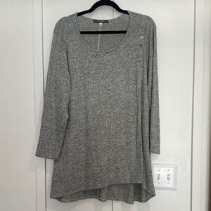 Heather Gray Long Sleeve Top